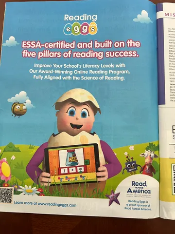 Reading Eggs Read Across America print advertisement